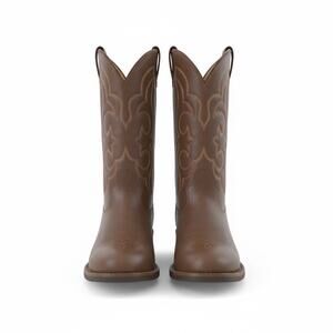 Cat & Jack Girls Brown Western Cowboy Boots Size 13 Side Zip Target